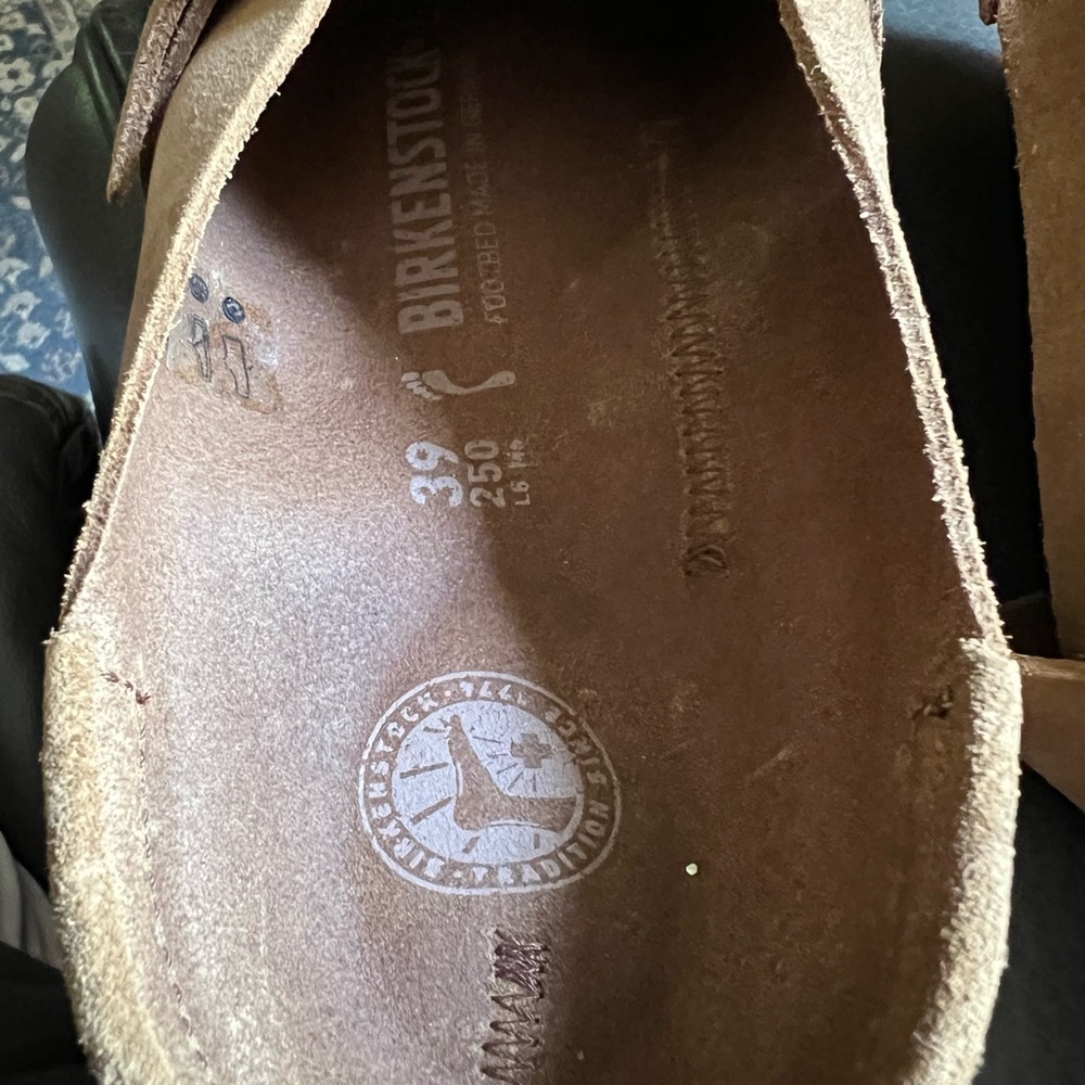 Birkenstock Tan Suede Mules - Picture 2 of 3